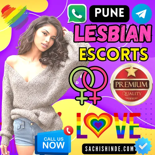 Banner image of Pune Lesbian Escorts Service. Posing in the banner a 5 star Reviewed Pune Lesbian girl along with icon of lesbian LGBTQ+, Love, Premium Services availble. Book an 5 Star rated Lesbian Escorts girls via Call, WhatsApp, Telegram, Instagram or Facebook.