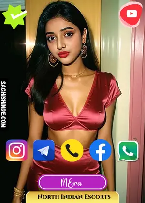 Verified Profile Image of Pune North Indian Escorts Girl Mera. Book an appointment with Mera Via WhatsApp, Instagram, Telegram and Call. Mera's exclusive Video is Available. 
